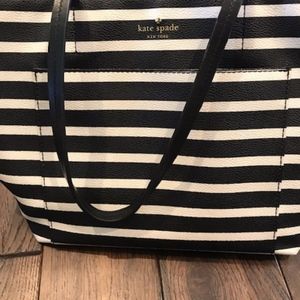 Black & White Stripe Kate Spade purse